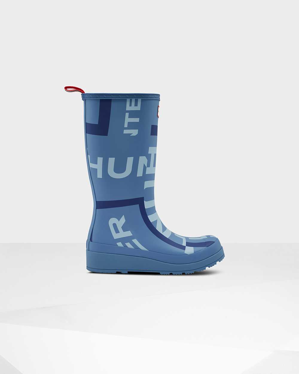 Hunter Original Play Tall Exploded Logo Mid-Calf Women's Rain Boots NZ-13704L Blue